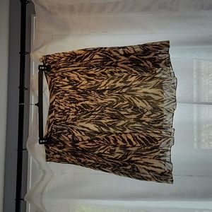 Tiger stripes Talbots skirt.